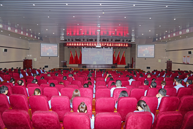 萬(wàn)基控股集團組織干部職工集中收看慶祝建黨100周年大會(huì )實(shí)況
